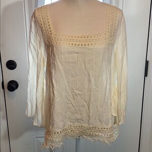 Cream Umgee Embroidered Blouse